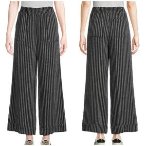 Time and Tru Linen Blend Smocked Waist Wide Leg Pants - medium